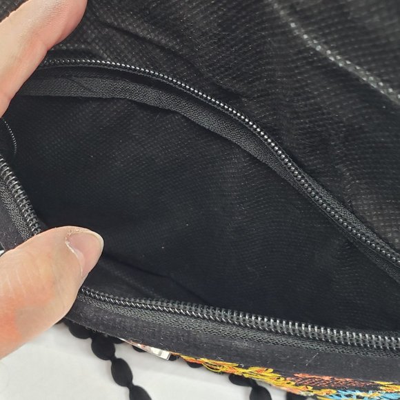 India Multicoloured Envelope Embroidered Paisley Bag - Picture 5 of 13